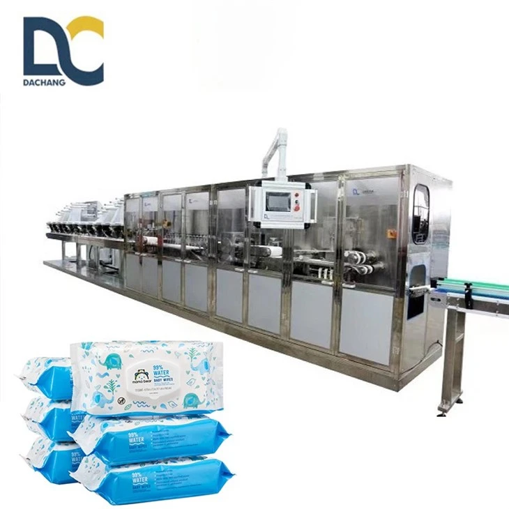 30 - 120 Pieces Per Pack Full Auto Baby Wet Wipe Folding Making Machine